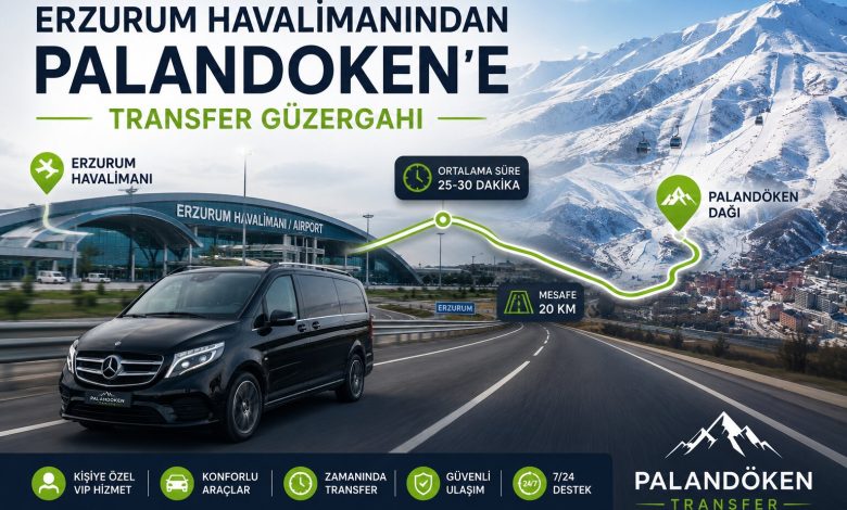 Erzurum Havalimanindan Palandoken'e transfer guzergahi